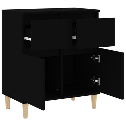 Credenza Nero 60x35x70 cm in Legno Multistrato - homemem39