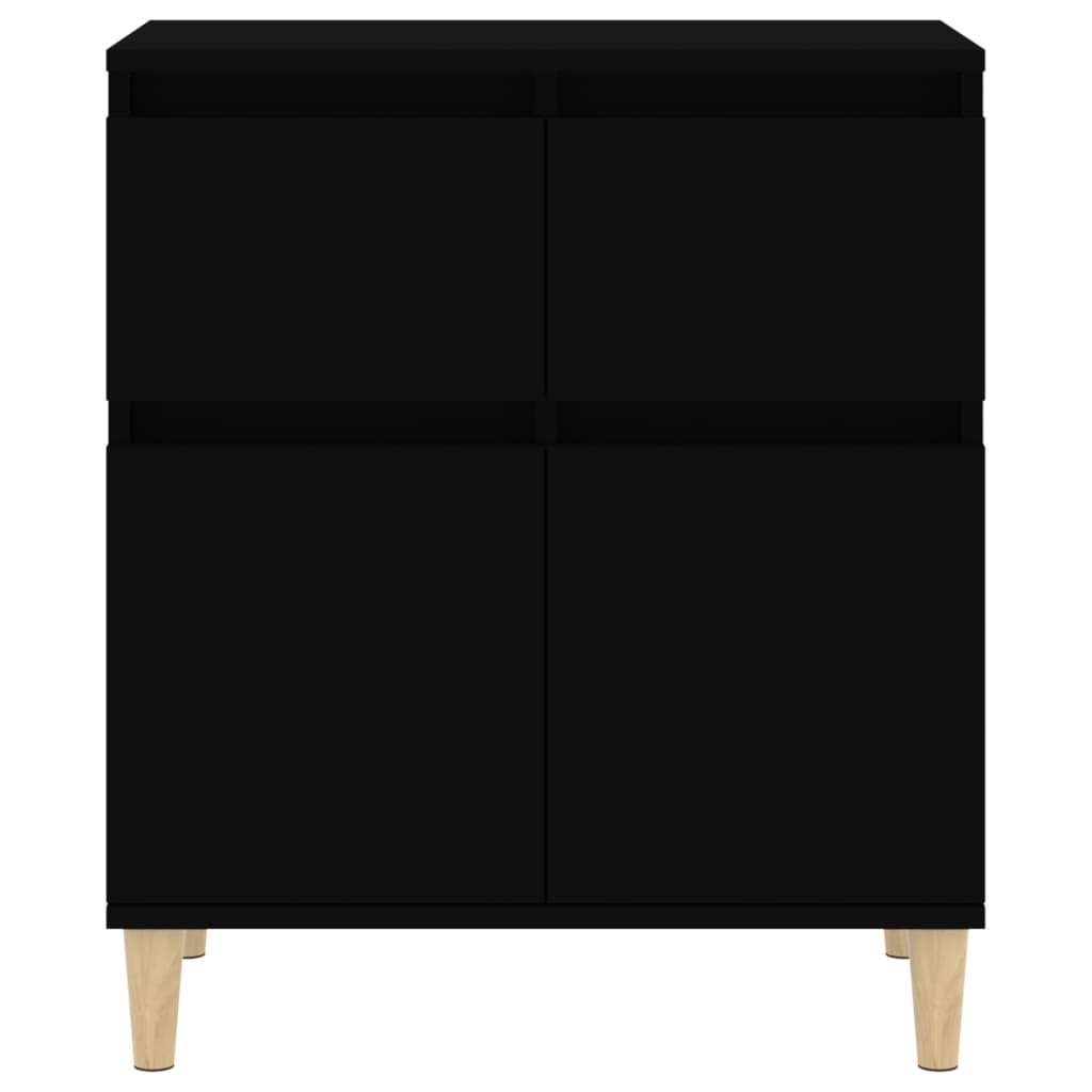 Credenza Nero 60x35x70 cm in Legno Multistrato - homemem39