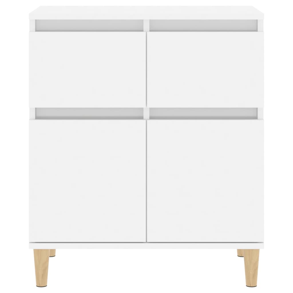 Credenza Bianco Lucido 60x35x70 cm in Legno Multistrato - homemem39