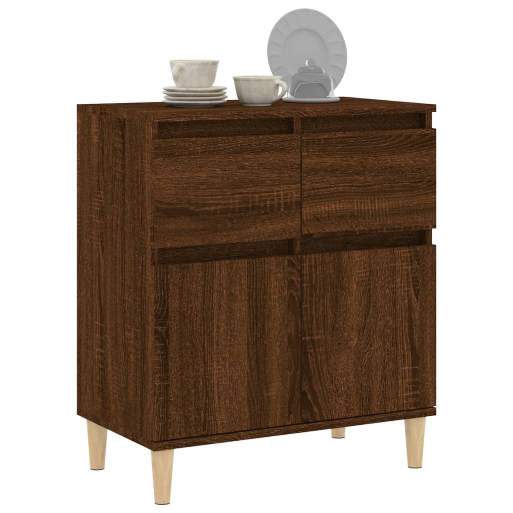 Credenza Rovere Marrone 60x35x70 cm in Legno Multistrato - homemem39