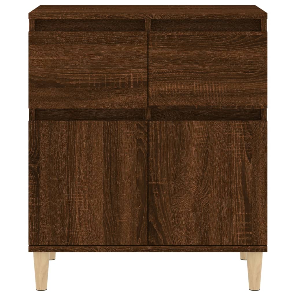 Credenza Rovere Marrone 60x35x70 cm in Legno Multistrato - homemem39