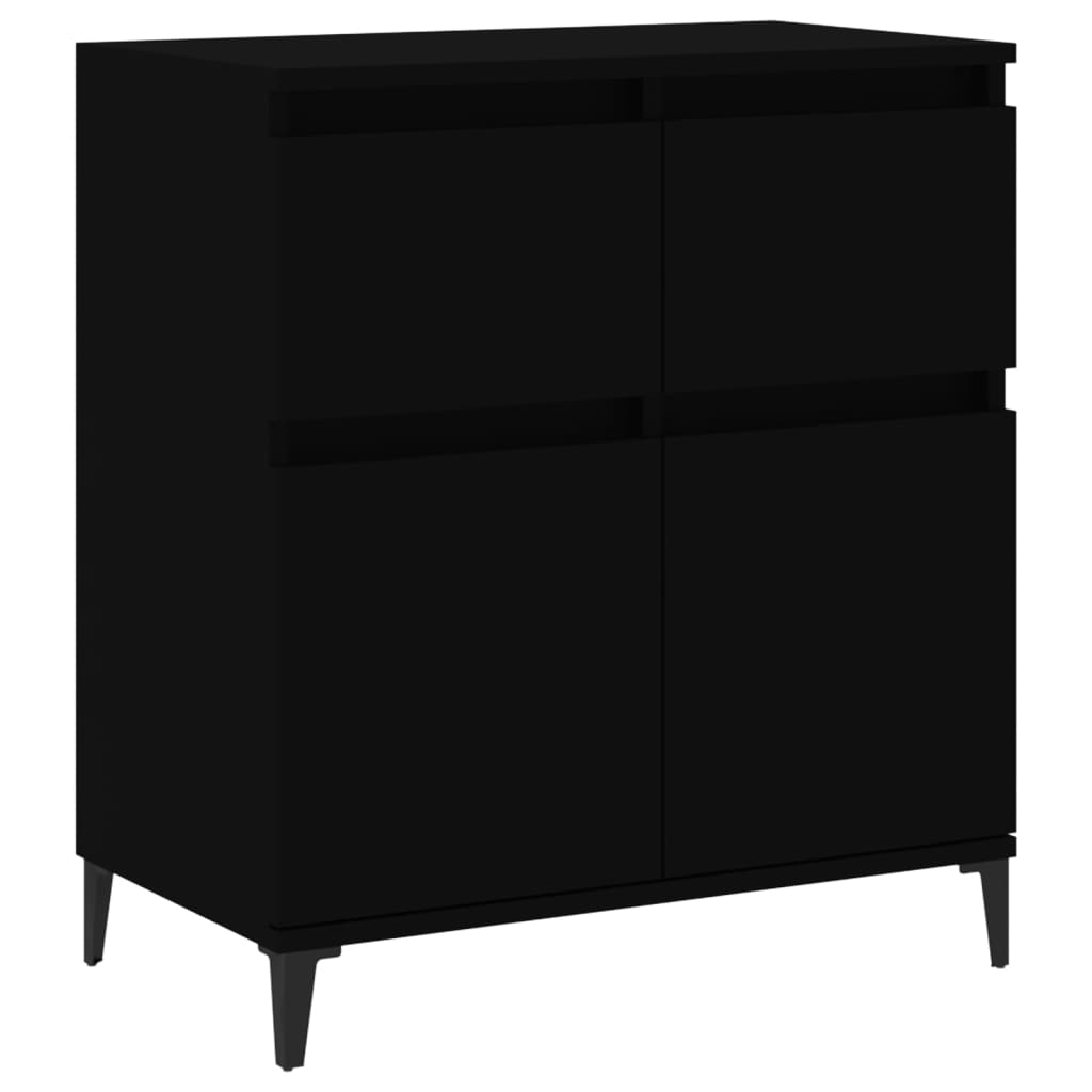 Credenza Nero 60x35x70 cm in Legno Multistrato - homemem39