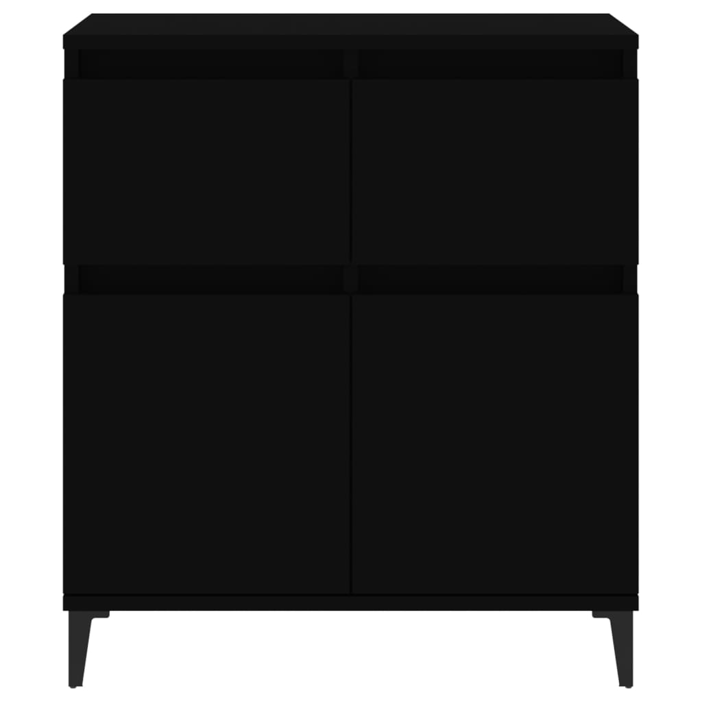 Credenza Nero 60x35x70 cm in Legno Multistrato - homemem39