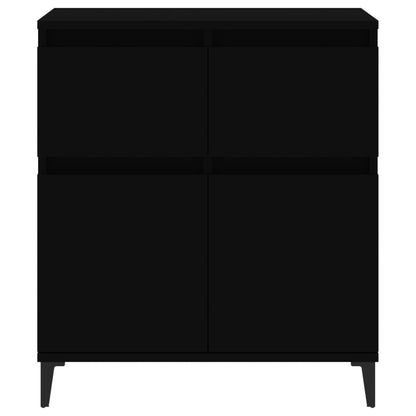 Credenza Nero 60x35x70 cm in Legno Multistrato - homemem39