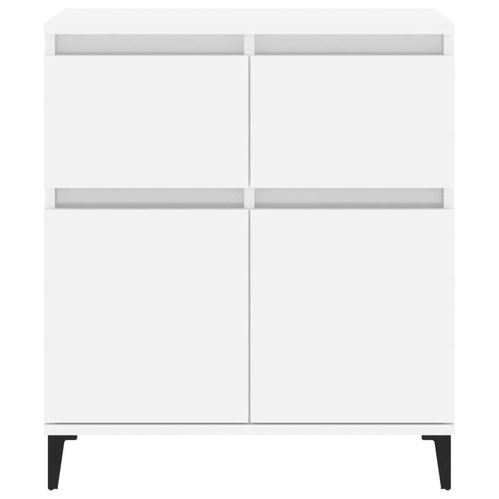 Credenza Bianco Lucido 60x35x70 cm in Legno Multistrato - homemem39