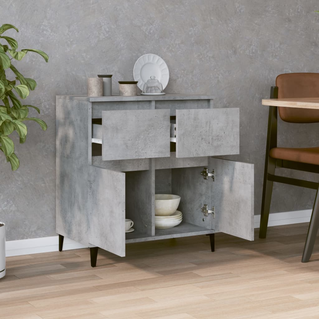 Credenza Grigio Cemento 60x35x70 cm in Legno Multistrato - homemem39