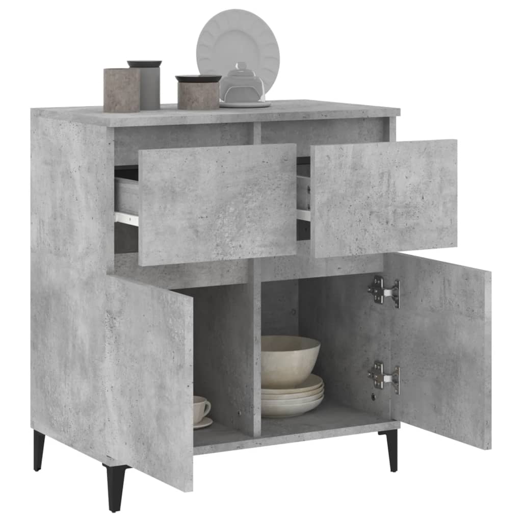 Credenza Grigio Cemento 60x35x70 cm in Legno Multistrato - homemem39