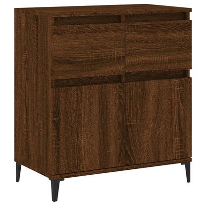 Credenza Rovere Marrone 60x35x70 cm in Legno Multistrato - homemem39