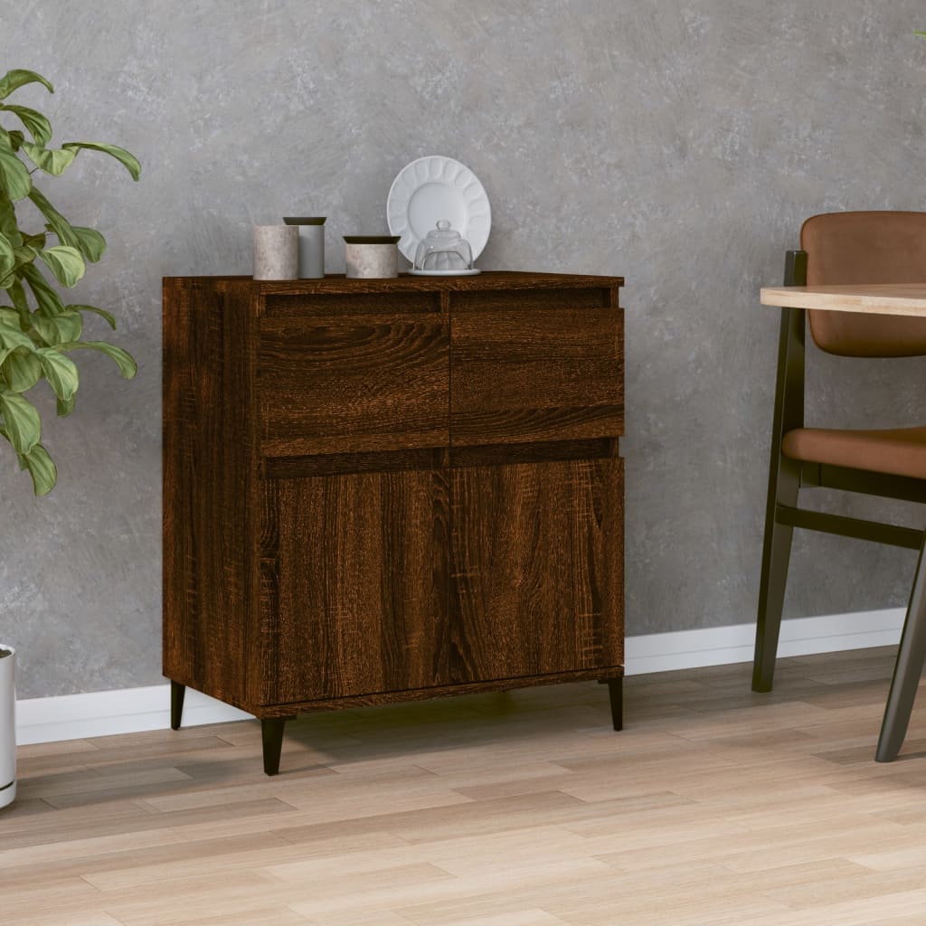 Credenza Rovere Marrone 60x35x70 cm in Legno Multistrato - homemem39