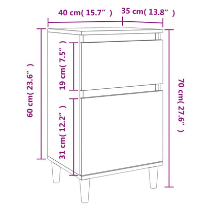 Comodini 2pz Rovere Sonoma 40x35x70 cm - homemem39