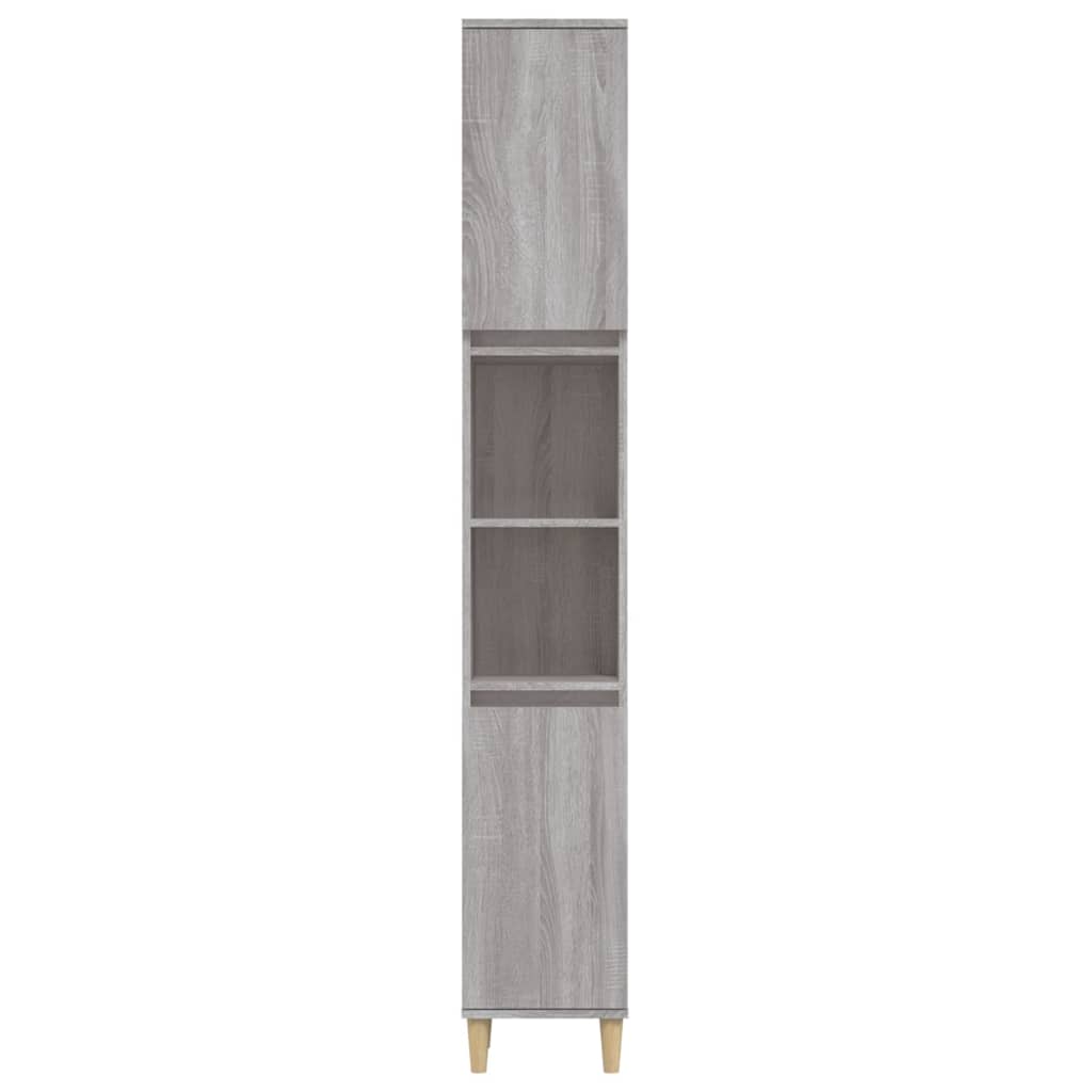 Armadietto Bagno Grigio Sonoma 30x30x190cm in Legno Multistrato - homemem39