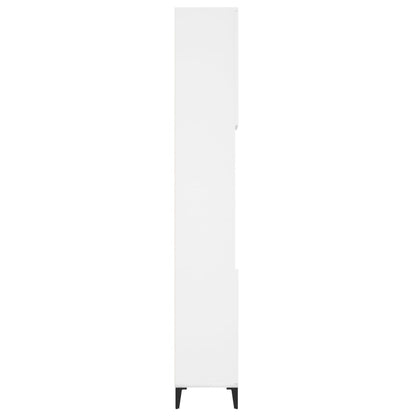 Armadietto da Bagno Bianco 30x30x190 cm in Legno Multistrato - homemem39