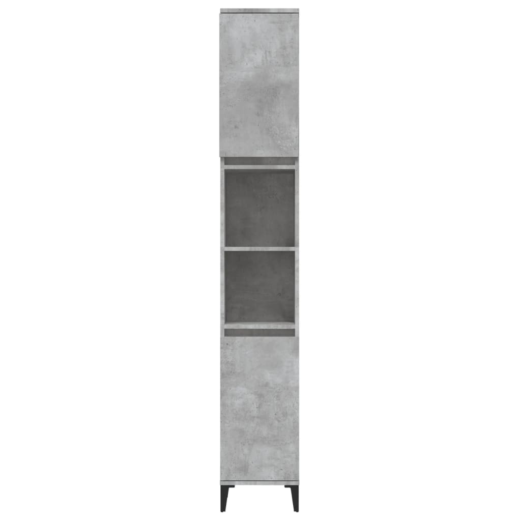 Armadietto Bagno Grigio Cemento 30x30x190 cm Legno Multistrato - homemem39