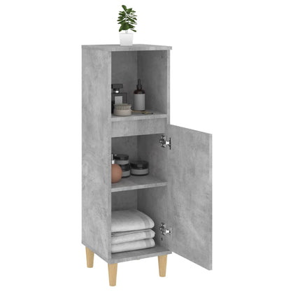 Armadietto Bagno Grigio Cemento 30x30x100 cm Legno Multistrato - homemem39