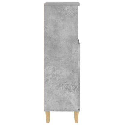 Armadietto Bagno Grigio Cemento 30x30x100 cm Legno Multistrato - homemem39