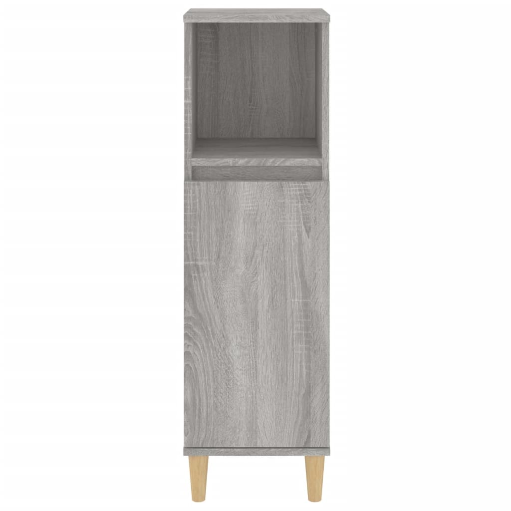 Armadietto Bagno Grigio Sonoma 30x30x100cm in Legno Multistrato - homemem39