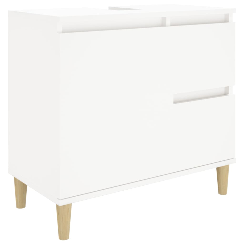 Armadietto da Bagno Bianco 65x33x60 cm in Legno Multistrato - homemem39