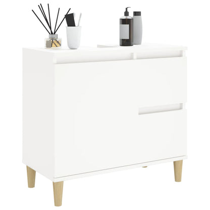 Armadietto da Bagno Bianco 65x33x60 cm in Legno Multistrato - homemem39