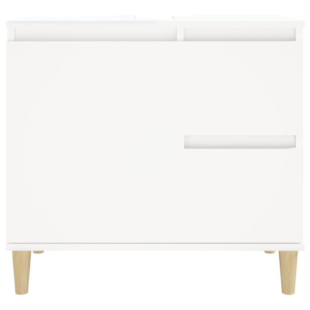 Armadietto da Bagno Bianco 65x33x60 cm in Legno Multistrato - homemem39