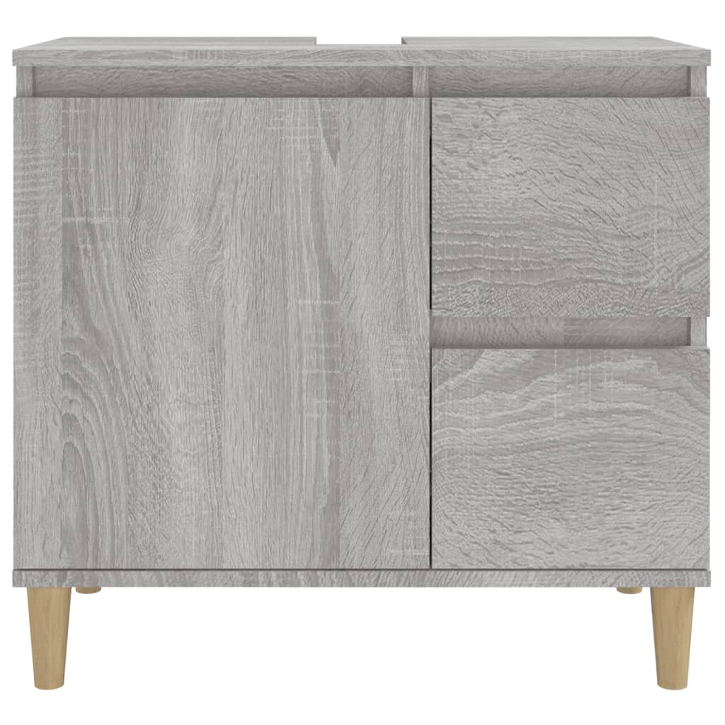 Armadietto Bagno Grigio Sonoma 65x33x60 cm in Legno Multistrato - homemem39