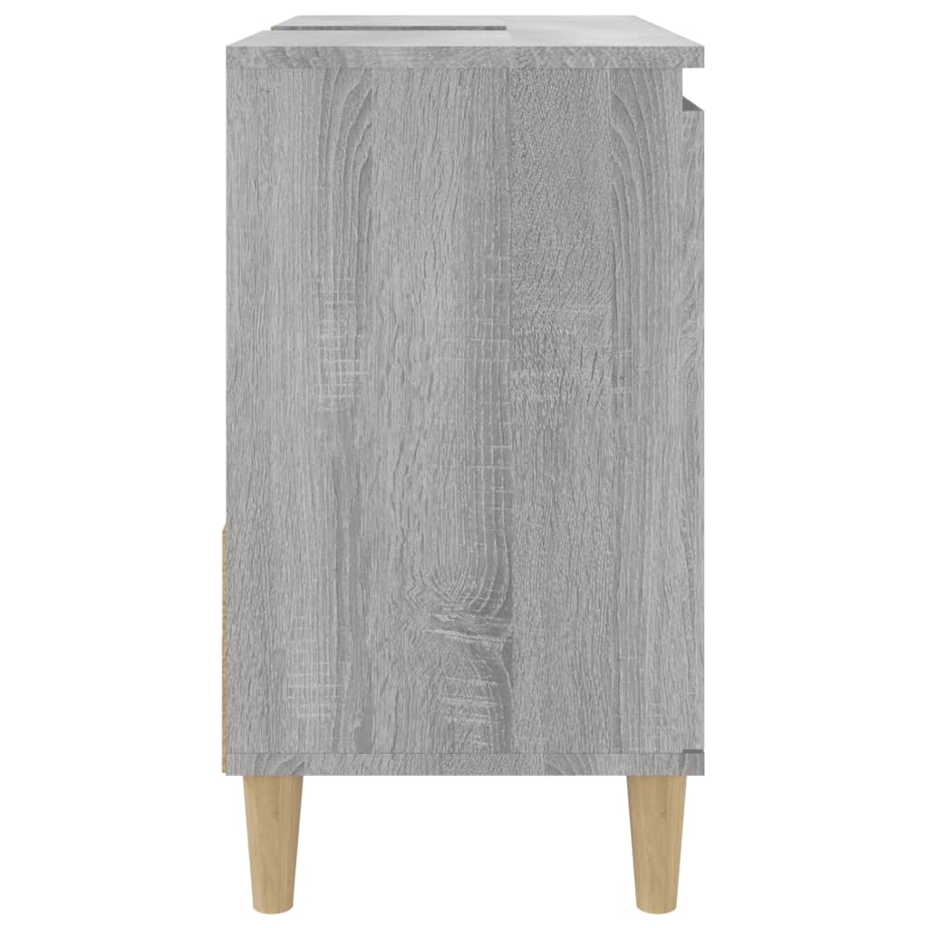 Armadietto Bagno Grigio Sonoma 65x33x60 cm in Legno Multistrato - homemem39