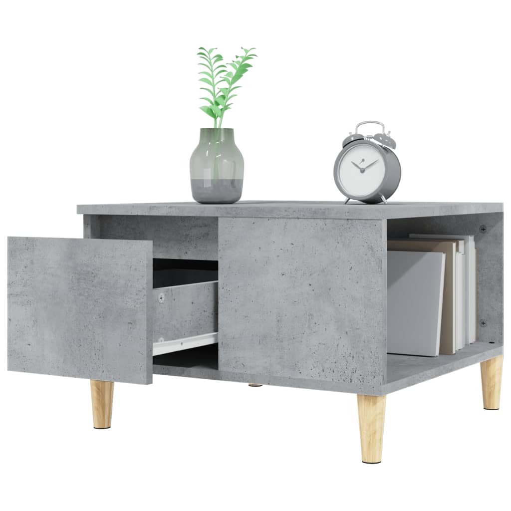 Tavolino Salotto Grigio Cemento 55x55x36,5 cm Legno Multistrato - homemem39