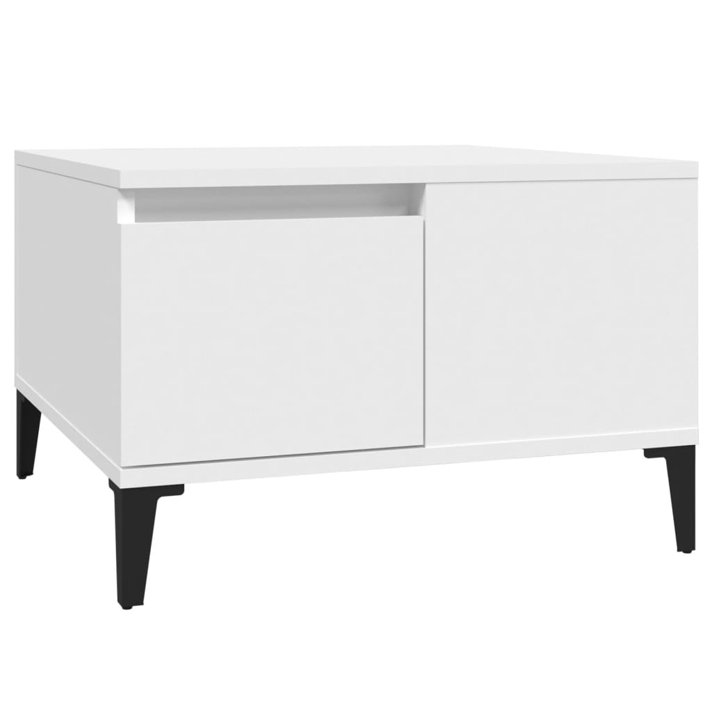 Tavolino da Salotto Bianco 55x55x36,5 cm in Legno Multistrato - homemem39