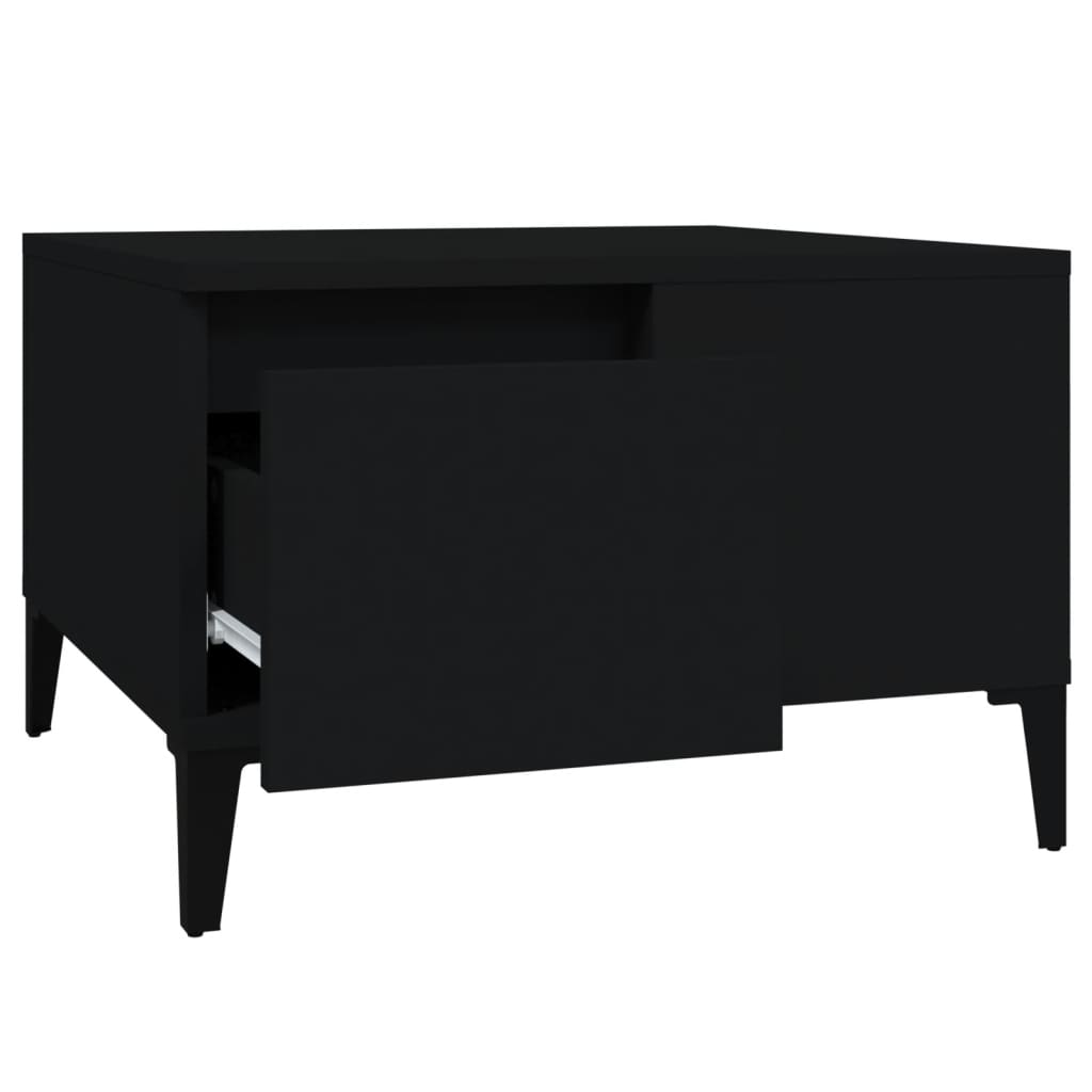 Tavolino da Salotto Nero 55x55x36,5 cm in Legno Multistrato - homemem39