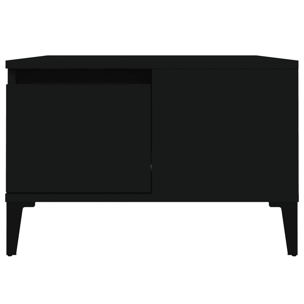 Tavolino da Salotto Nero 55x55x36,5 cm in Legno Multistrato - homemem39