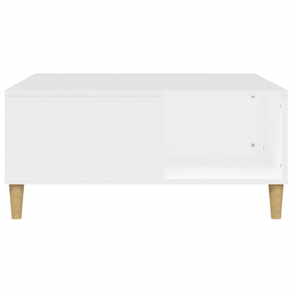 Tavolino da Salotto Bianco 80x80x36,5 cm in Legno Multistrato - homemem39