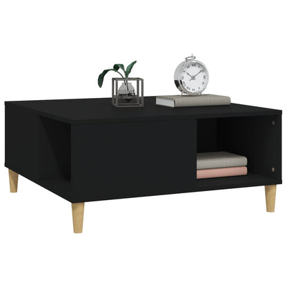 Tavolino da Salotto Nero 80x80x36,5 cm in Legno Multistrato - homemem39