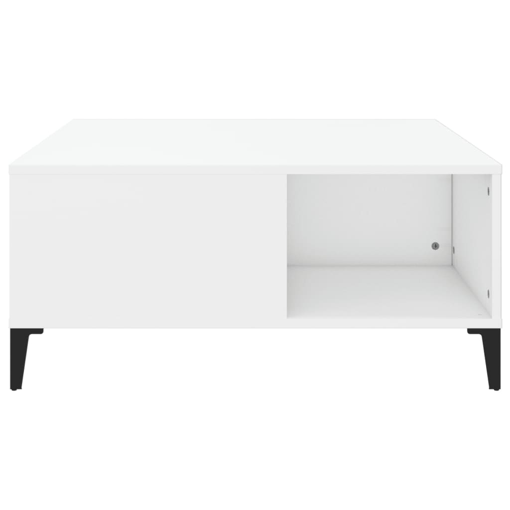 Tavolino da Salotto Bianco 80x80x36,5 cm in Legno Multistrato - homemem39