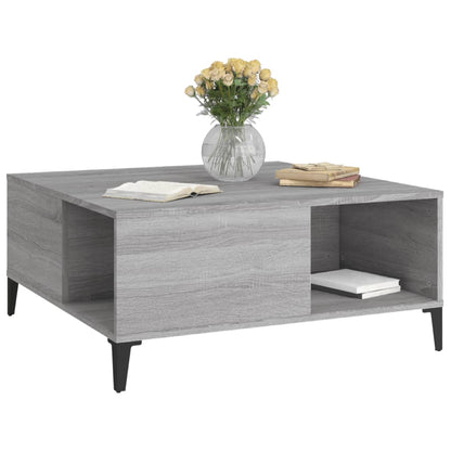 Tavolino Salotto Grigio Sonoma 80x80x36,5 cm Legno Multistrato - homemem39