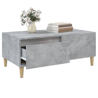 Tavolino Salotto Grigio Cemento 90x50x36,5 cm Legno Multistrato - homemem39