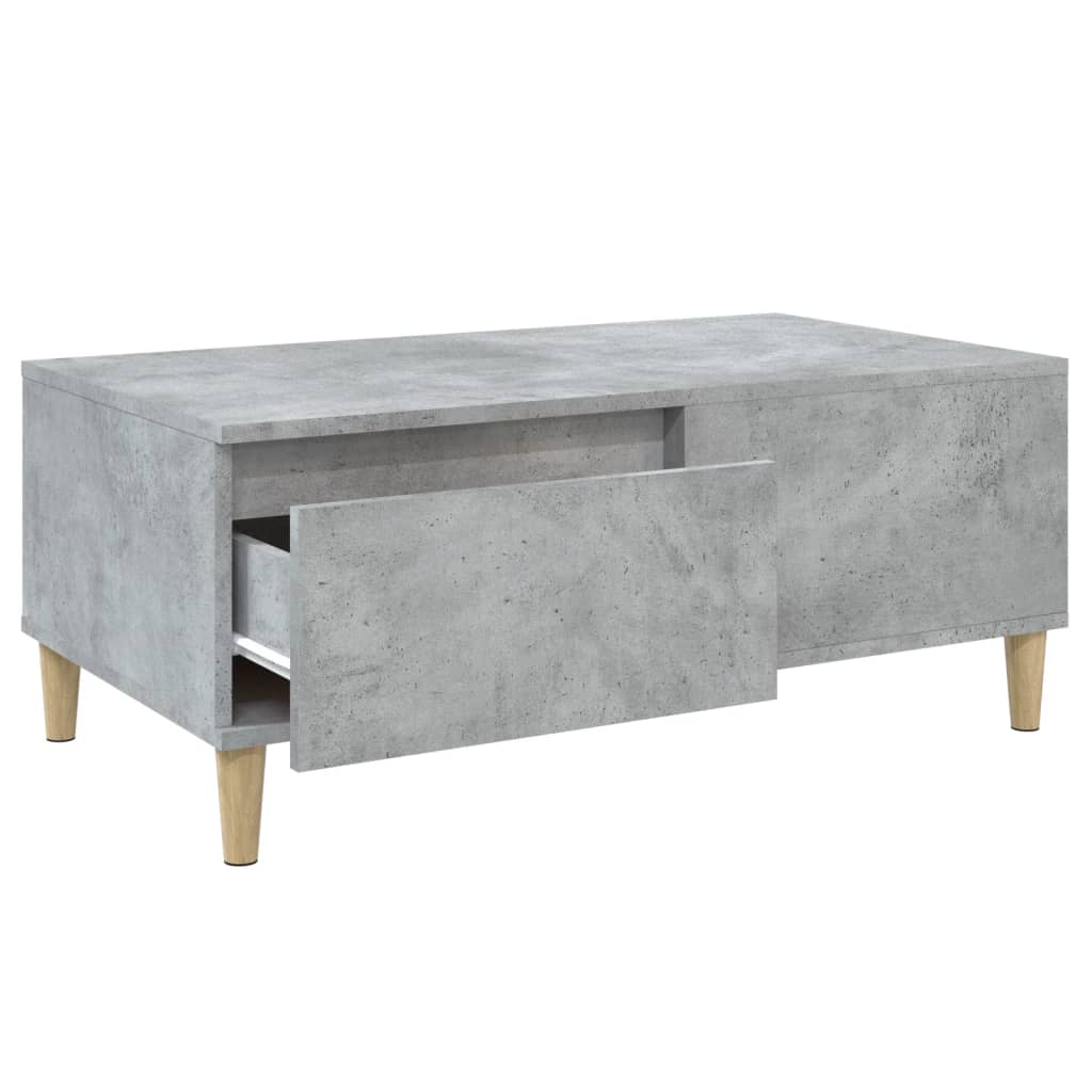 Tavolino Salotto Grigio Cemento 90x50x36,5 cm Legno Multistrato - homemem39