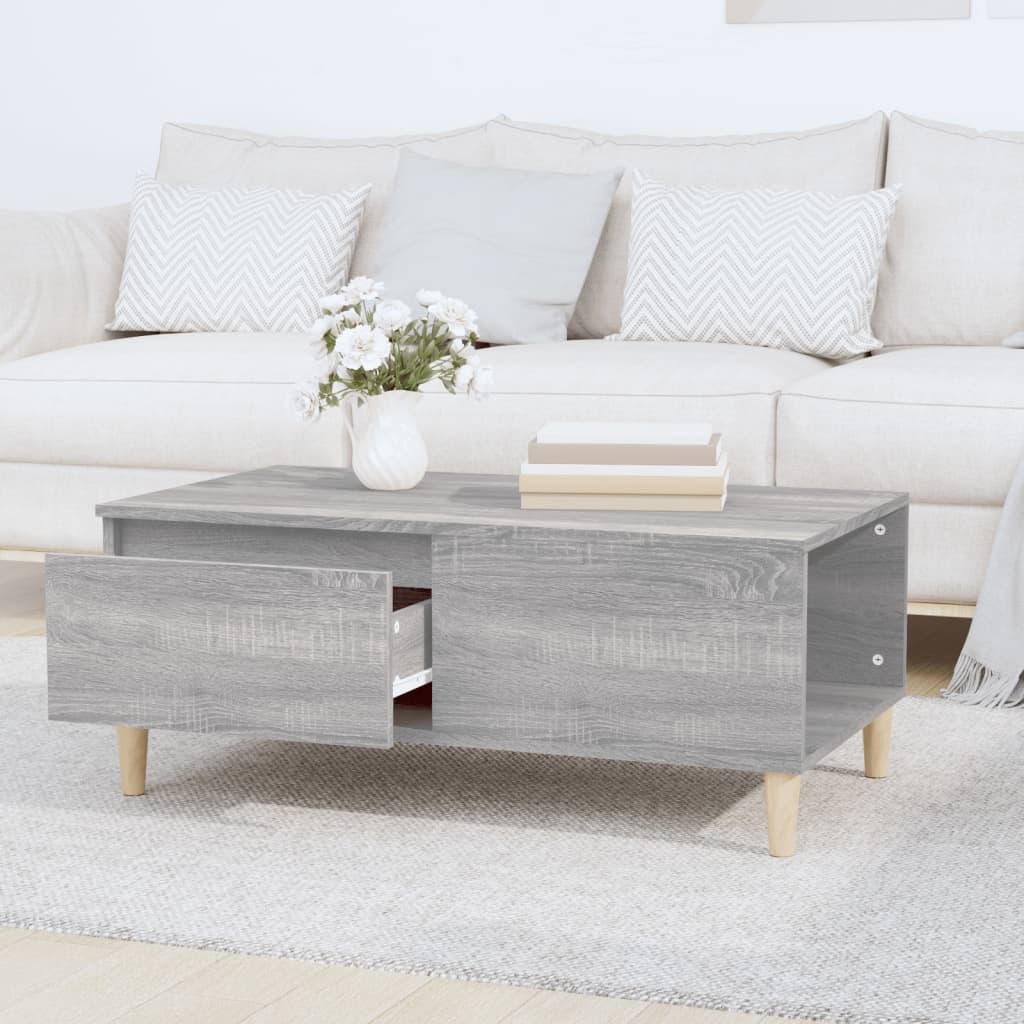 Tavolino Salotto Grigio Sonoma 90x50x36,5 cm Legno Multistrato - homemem39