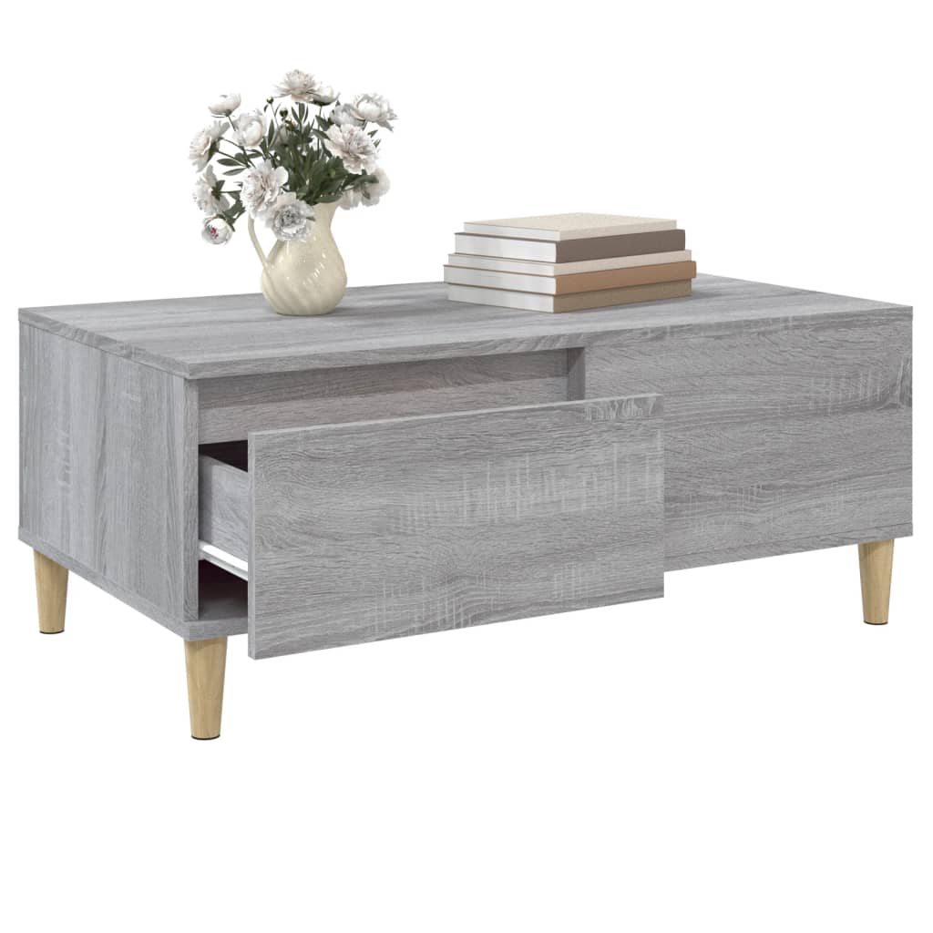 Tavolino Salotto Grigio Sonoma 90x50x36,5 cm Legno Multistrato - homemem39