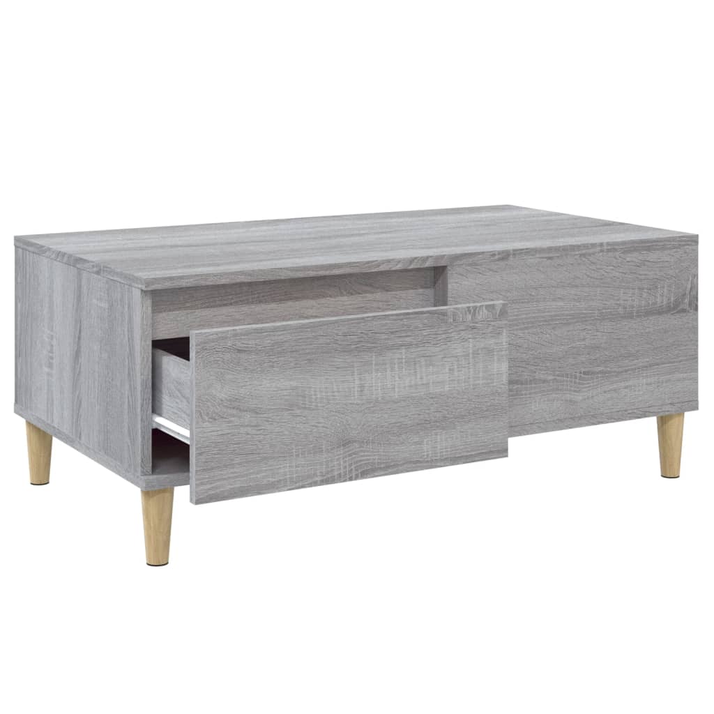 Tavolino Salotto Grigio Sonoma 90x50x36,5 cm Legno Multistrato - homemem39