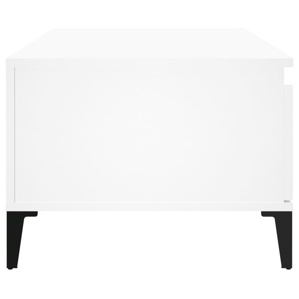 Tavolino da Salotto Bianco 90x50x36,5 cm in Legno Multistrato - homemem39