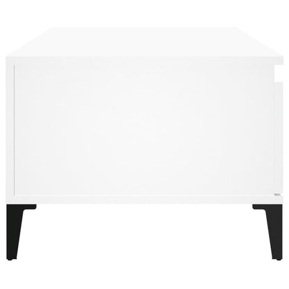 Tavolino da Salotto Bianco 90x50x36,5 cm in Legno Multistrato - homemem39