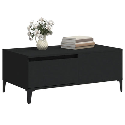 Tavolino da Salotto Nero 90x50x36,5 cm in Legno Multistrato - homemem39