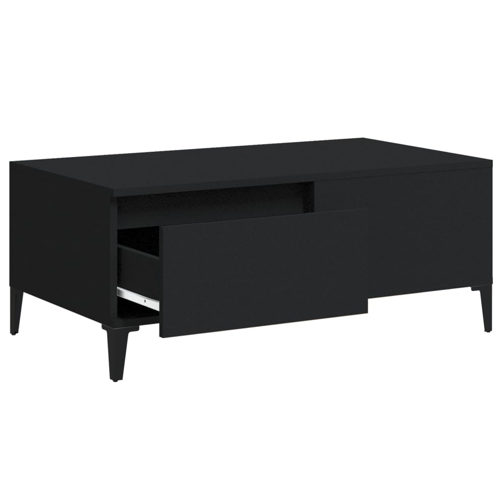 Tavolino da Salotto Nero 90x50x36,5 cm in Legno Multistrato - homemem39