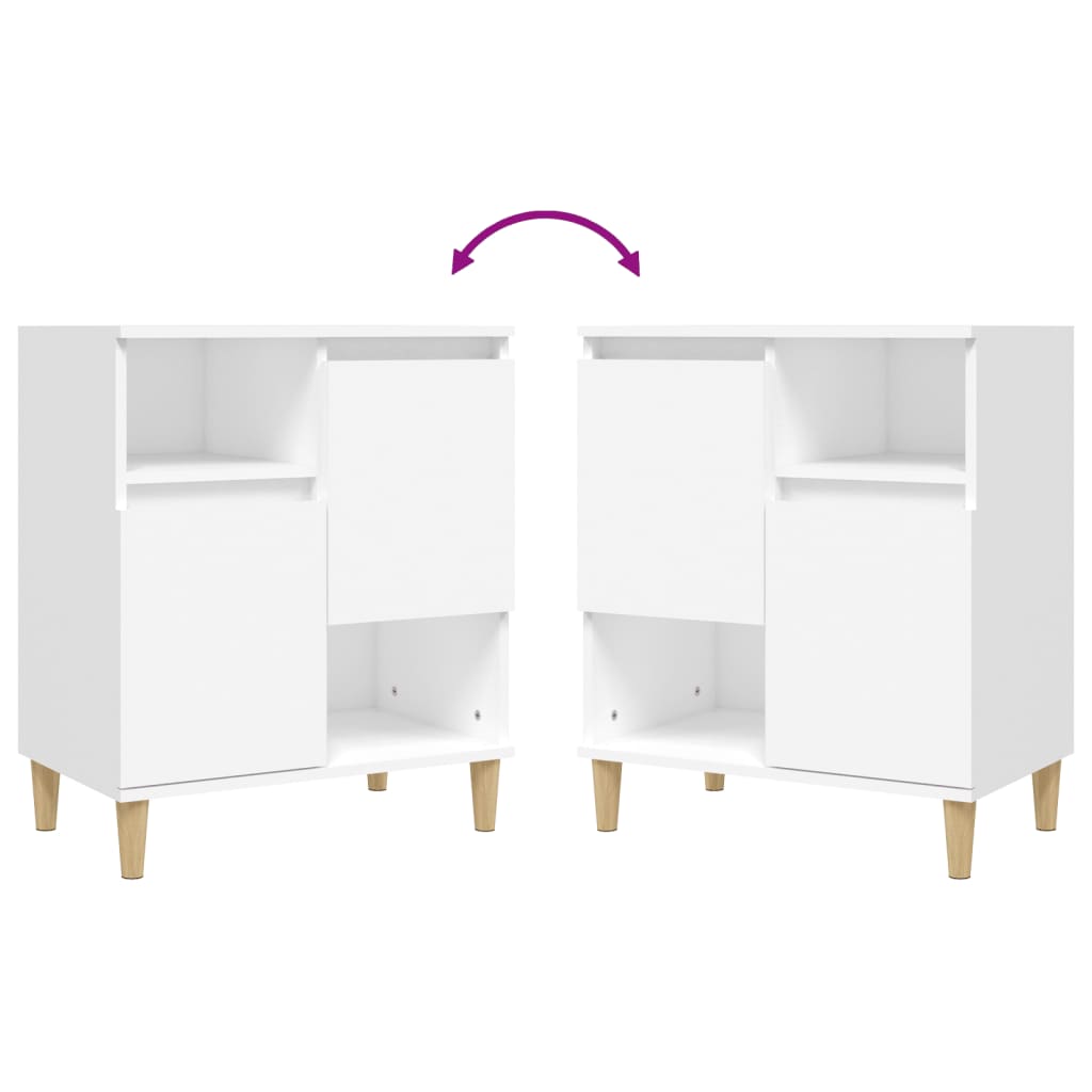 Credenza Bianca 60x35x70 cm in Legno Multistrato - homemem39