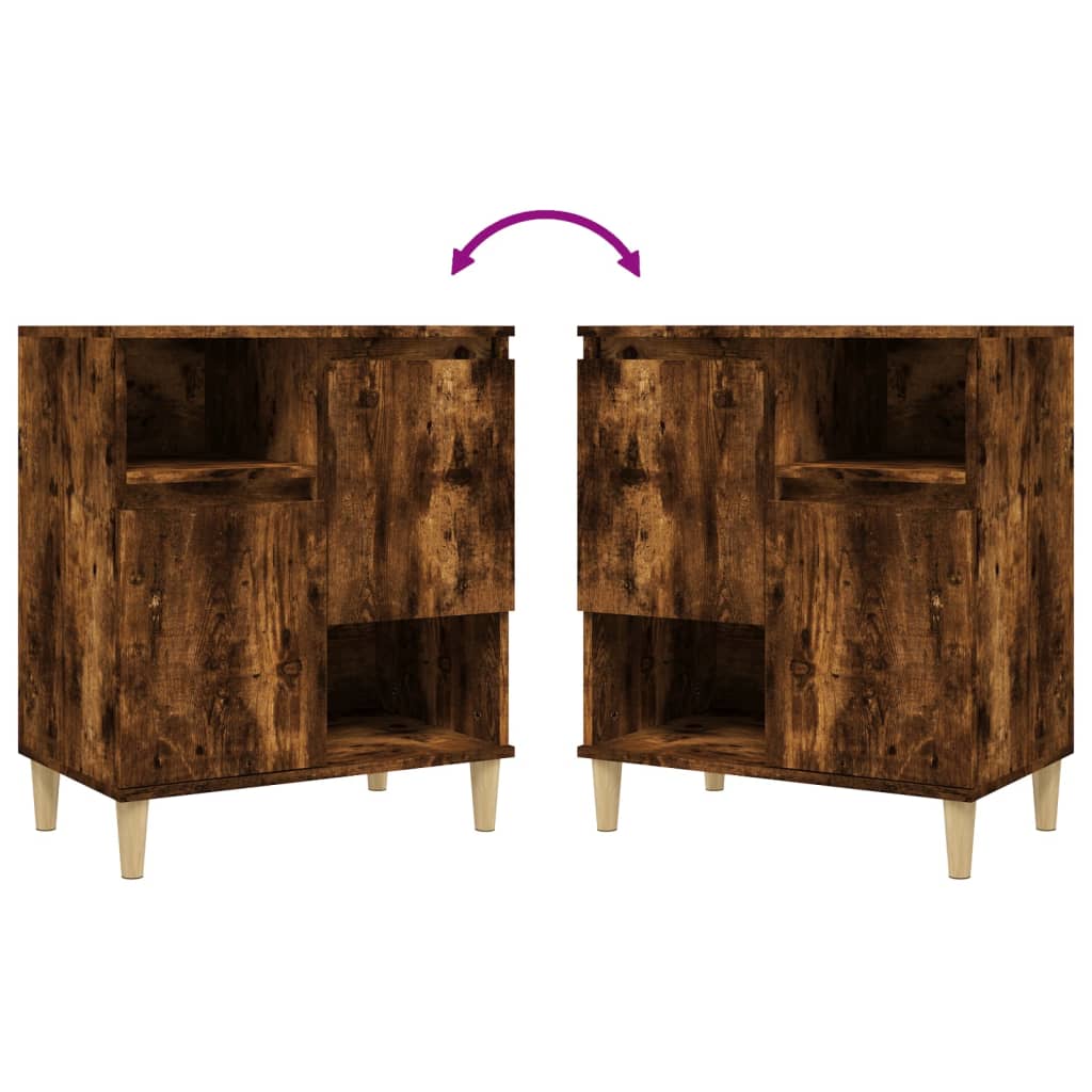 Credenza Rovere Fumo 60x35x70 cm in Legno Multistrato - homemem39