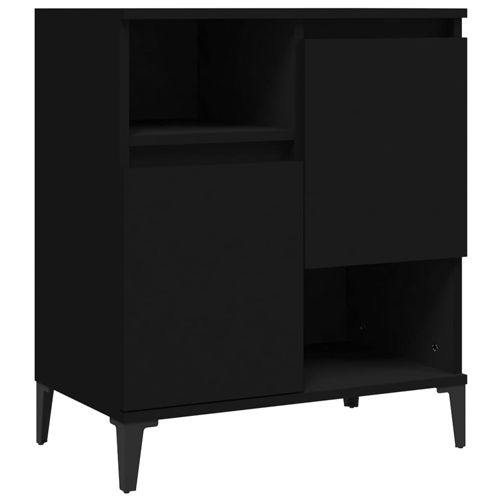 Credenza Nero 60x35x70 cm in Legno Multistrato - homemem39