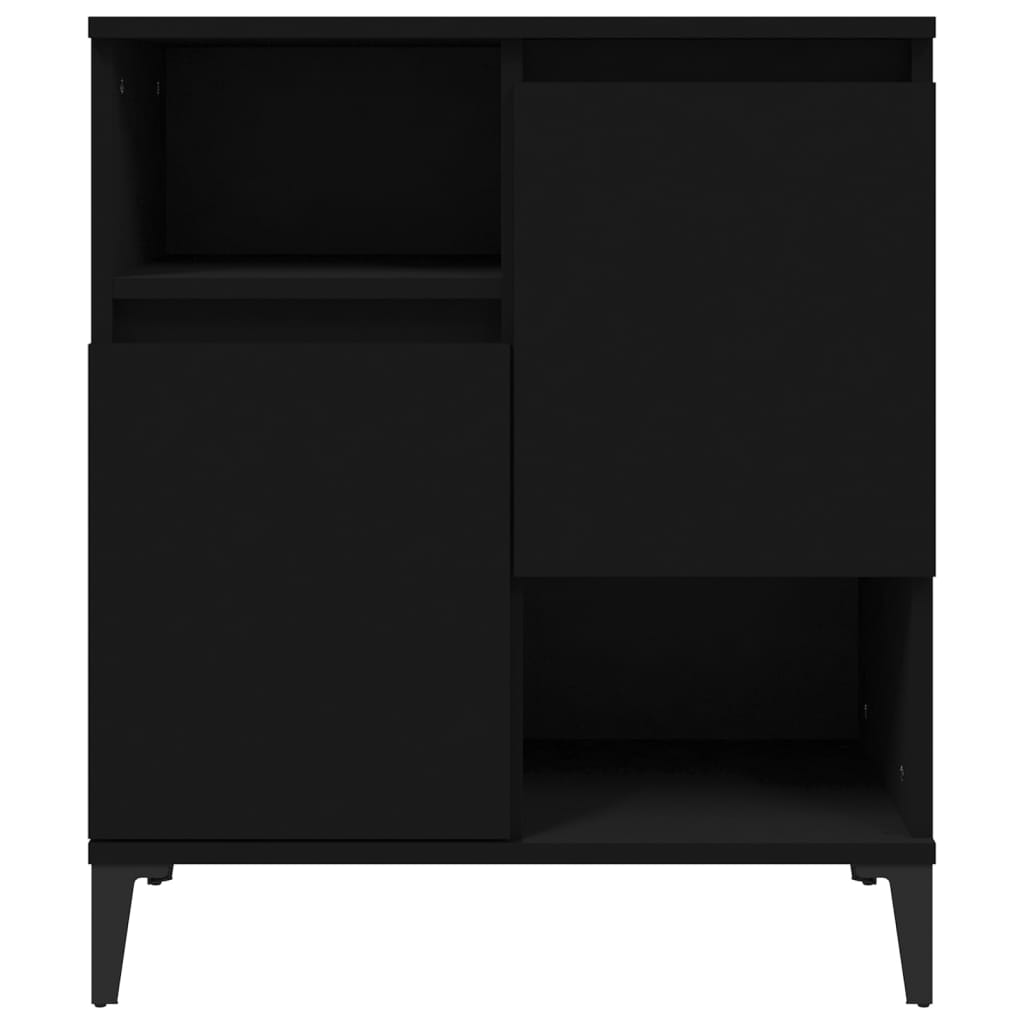 Credenza Nero 60x35x70 cm in Legno Multistrato - homemem39