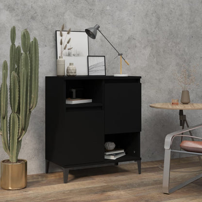 Credenza Nero 60x35x70 cm in Legno Multistrato - homemem39