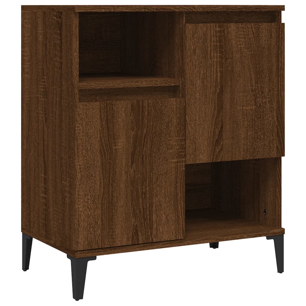 Credenza Rovere Marrone 60x35x70 cm in Legno Multistrato - homemem39