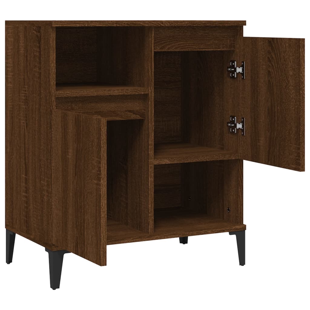 Credenza Rovere Marrone 60x35x70 cm in Legno Multistrato - homemem39