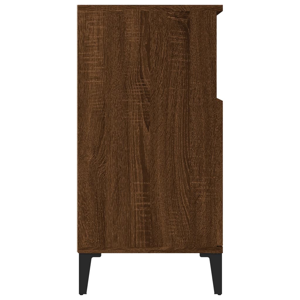 Credenza Rovere Marrone 60x35x70 cm in Legno Multistrato - homemem39